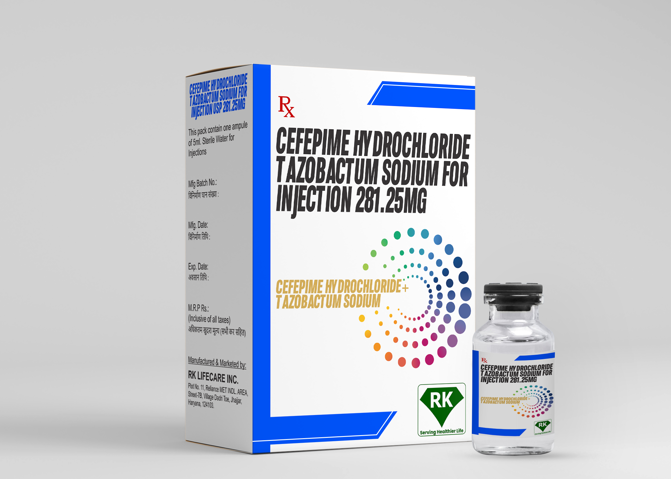 Cefepime Hydrochloride & Tazobactam Sodium for Injection 281.25mg